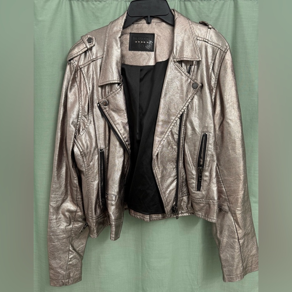 Blank NYC Metallic Silver Women's Jacket